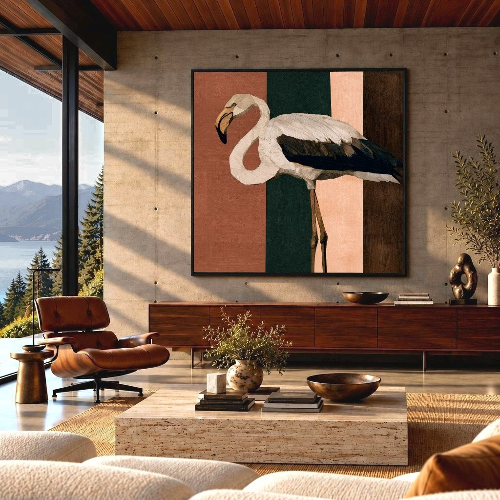 Flamingo, Rose and Pine