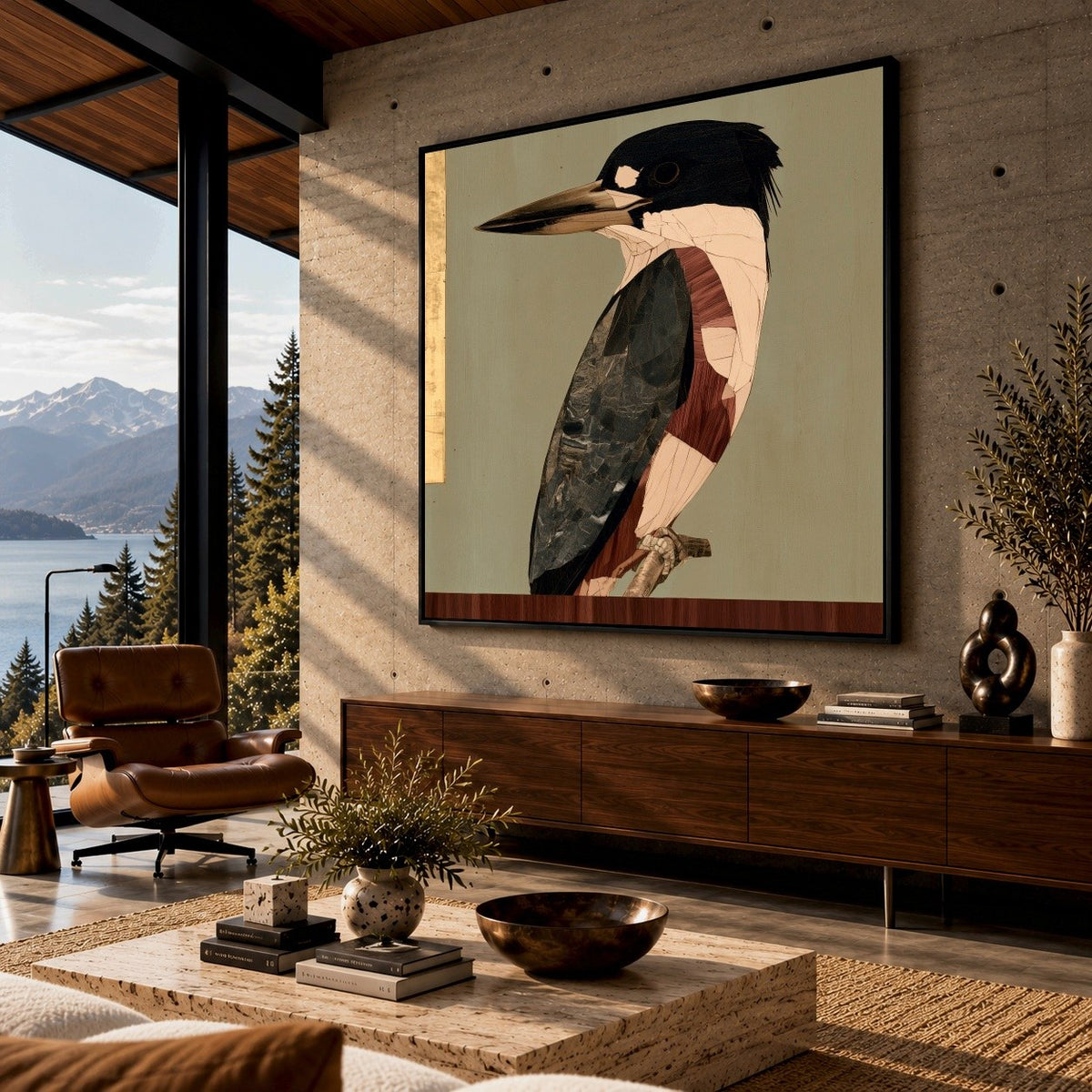 Kingfisher, Sage and Gold