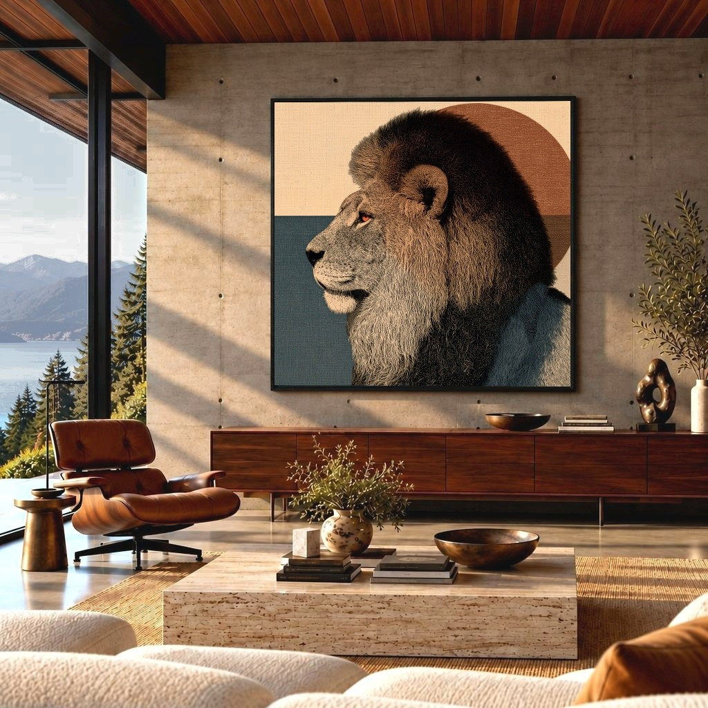 Lion at Sundown