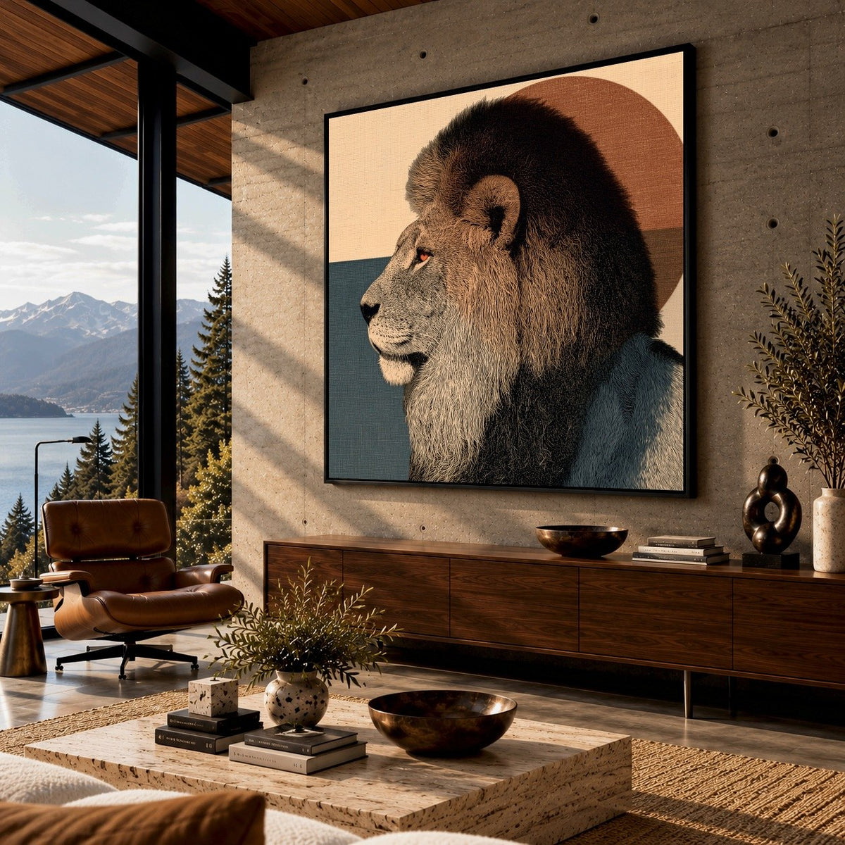 Lion at Sundown