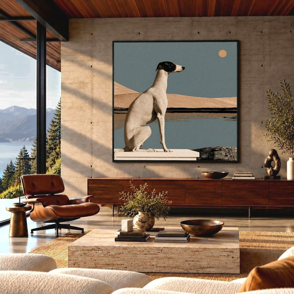 Whippet by the Lake