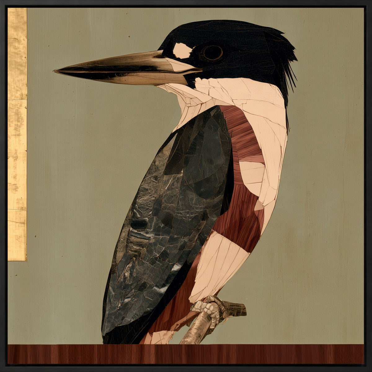 Kingfisher, Sage and Gold