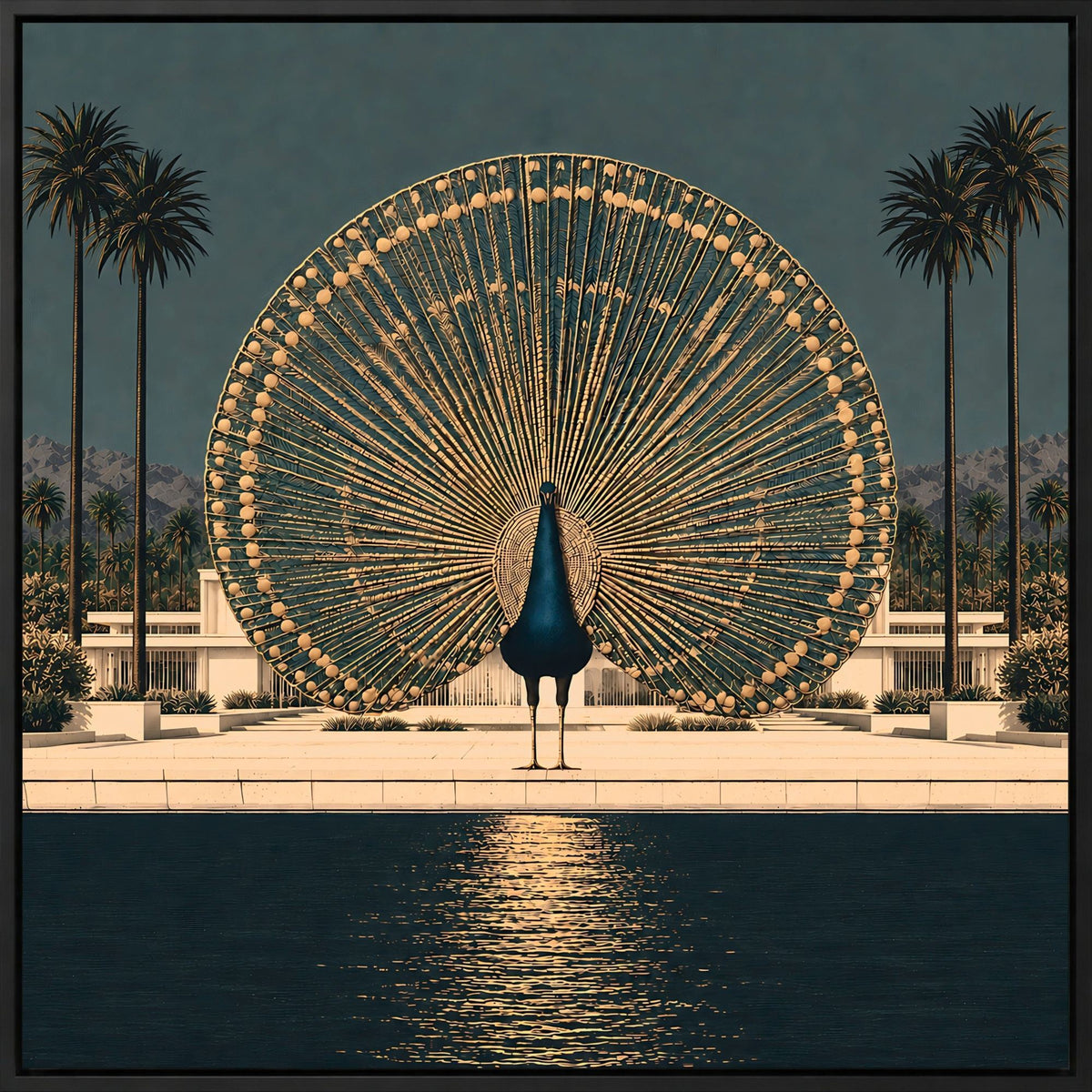 Peacock at Dusk